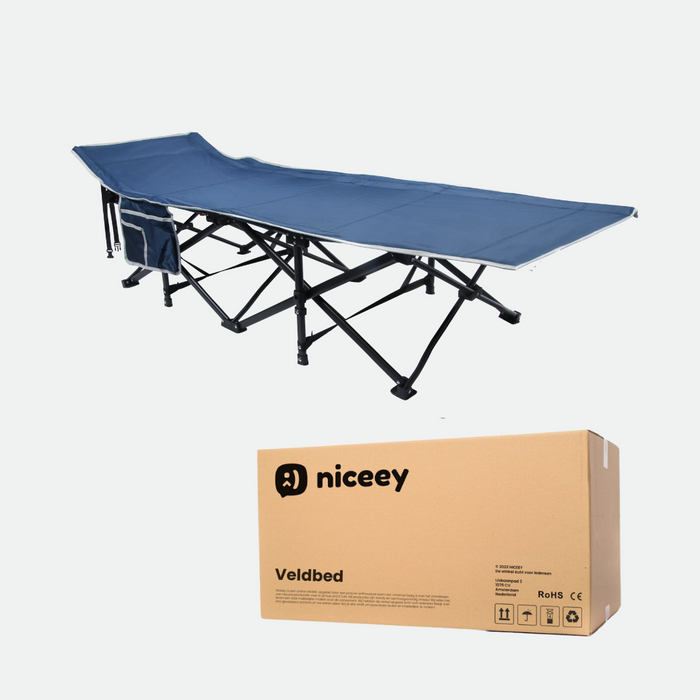 Niceey Veldbed - Ligbed - Vouwbaar -  Blauw