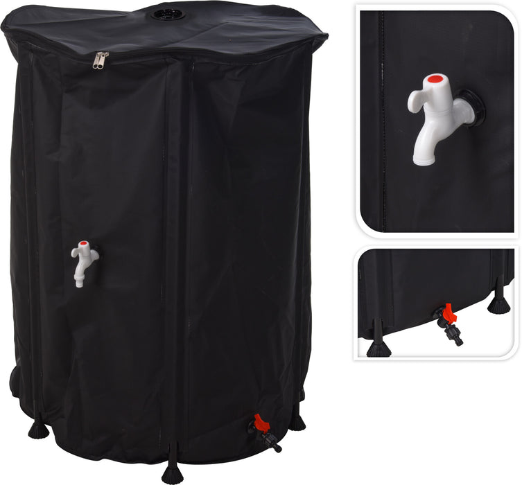 Niceey Regenton - 500 Liter - Opvouwbaar -80x100CM - Zwart