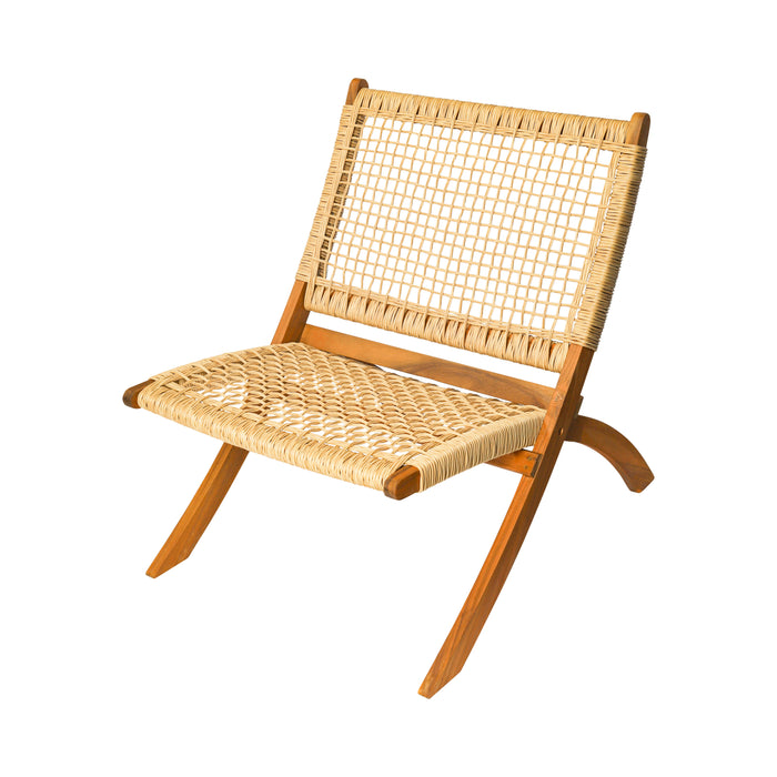 Niceey Rotan Loungestoel - Set van 2 - Vouwbaar - FSC bamboe/Hout