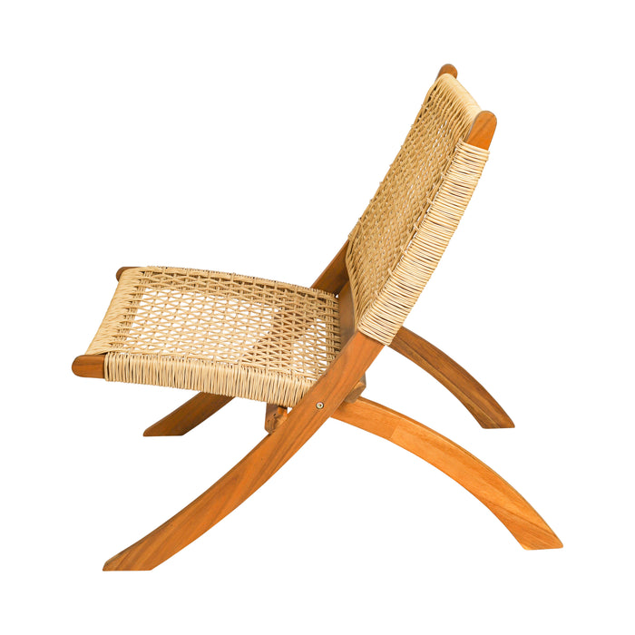 Niceey Rotan Loungestoel - Set van 2 - Vouwbaar - FSC bamboe/Hout