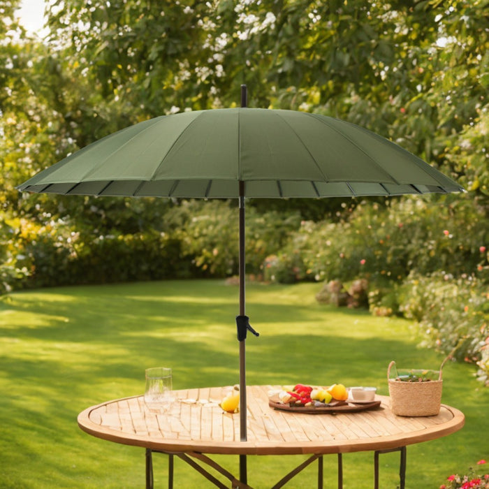 Niceey Shaghai Parasol - Hout - 280CM - Groen