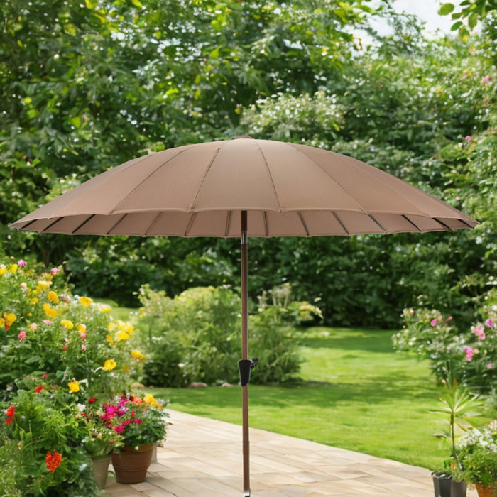 Niceey Shaghai Parasol - Hout - Kantelbaar - 280CM - Taupe