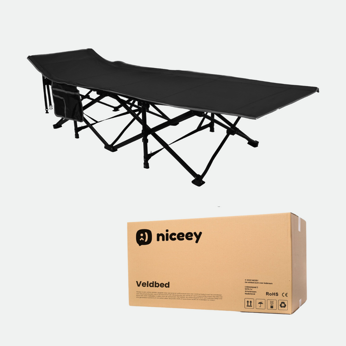 Niceey Veldbed - Ligbed - Vouwbaar - Zwart