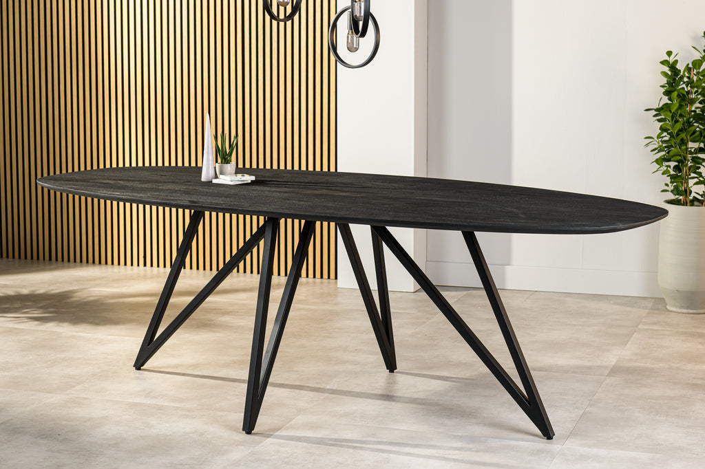 Niceey Eetkamertafel, 240x110 cm, B340 zwart