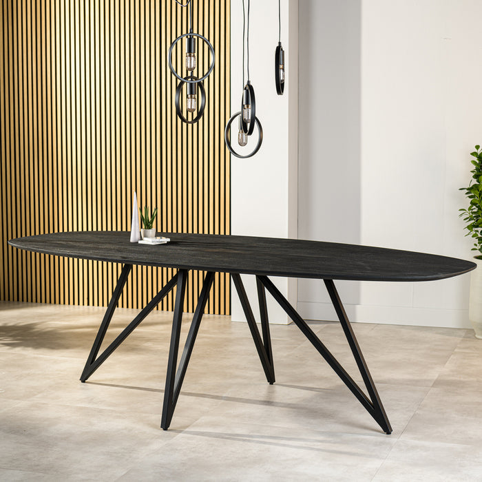 Niceey Eetkamertafel, 240x110 cm, B340 zwart